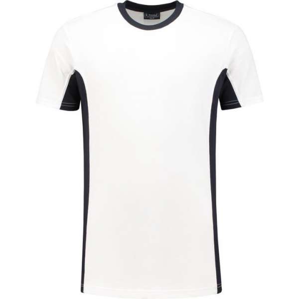 Workman T-Shirt Bi-Colour - 0401 wit / navy - Maat XL Workman T-Shirt Bi-Colour - 0401 wit / navy - Maat XL