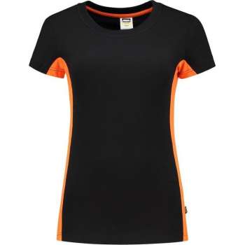Tricorp t-shirt bi-color Dames - 102003 - zwart / oranje - maat XXL
