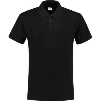 Tricorp Poloshirt borstzak - Casual - 201011 - Zwart - maat XS