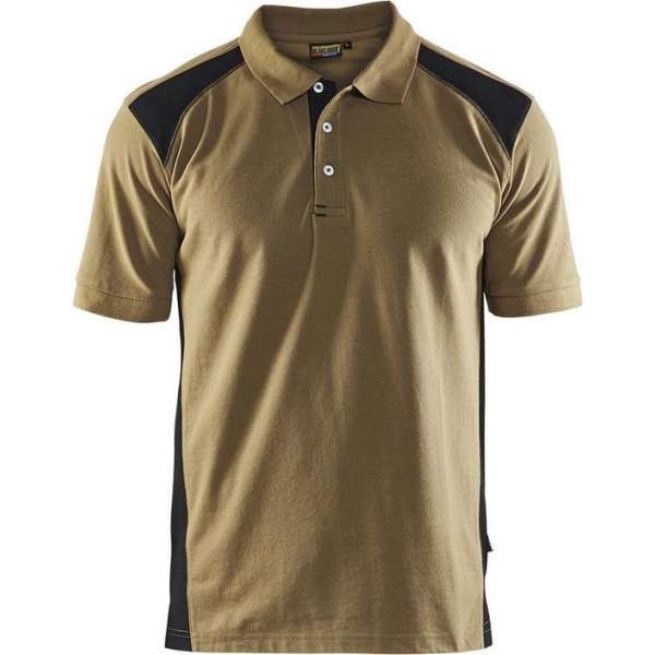 Blåkläder 3324-1050 Piqué Polo Khaki/Zwart maat 4XL Blåkläder 3324-1050 Piqué Polo Khaki/Zwart maat 4XL