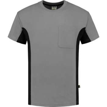 Tricorp T-shirt Bi-Color - Workwear - 102002 - Grijs-Zwart - maat 7XL