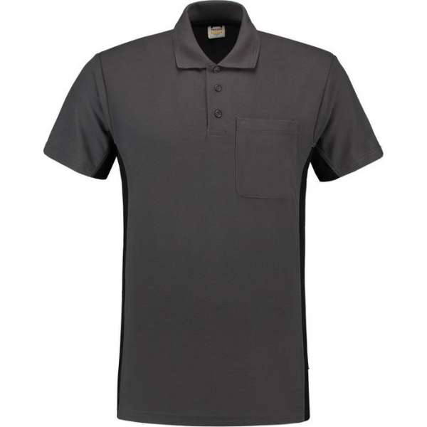 Tricorp Poloshirt Bi-Color - Workwear - 202002 - Donkergrijs-Zwart - maat 5XL Tricorp Poloshirt Bi-Color - Workwear - 202002 - Donkergrijs-Zwart - maat 5XL