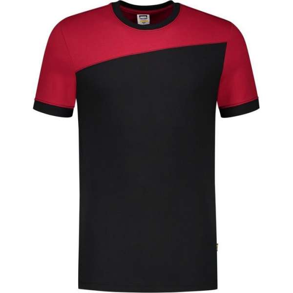 Tricorp T-shirt Bicolor Naden 102006 Zwart / Rood - Maat M
