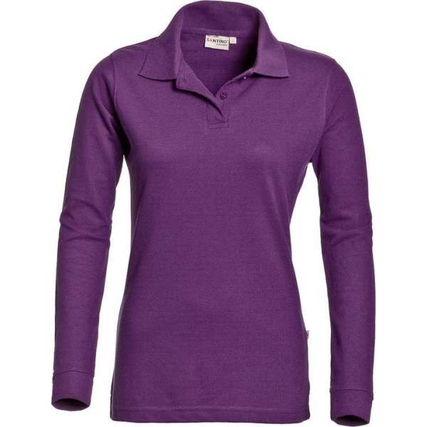 Santino Matt Dames Polo-shirt lange mouwen - Marine - L Santino Matt Dames Polo-shirt lange mouwen - Marine - L