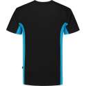 Tricorp T-shirt Bicolor Borstzak 102002 Zwart / Turquoise - Maat 5XL