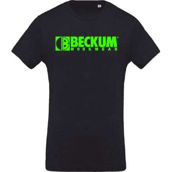 Beckum Workwear EBTS04 T-shirt met logo Navy Heather XL