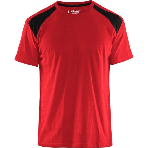 Blåkläder 3379-1042 T-shirt Bi-Colour Rood/Zwart maat M Blåkläder 3379-1042 T-shirt Bi-Colour Rood/Zwart maat M