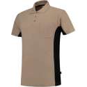 Tricorp poloshirt bi-color - Workwear - 202002 - khaki/zwart - Maat 5XL
