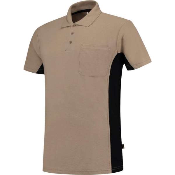 Tricorp poloshirt bi-color - Workwear - 202002 - khaki/zwart - Maat 5XL Tricorp poloshirt bi-color - Workwear - 202002 - khaki/zwart - Maat 5XL