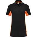 Tricorp Poloshirt Bi-color dames - 202003 - zwart / oranje - maat XS