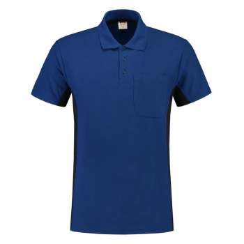 Tricorp poloshirt bi-color - Workwear - 202002 - koningsblauw / navy - Maat XXL