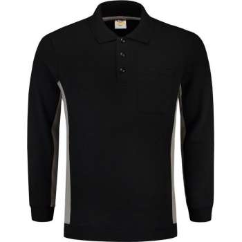 Tricorp Polosweater Bi-Color - Workwear - 302001 - Zwart-Grijs - maat XS