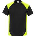 Fristads t-shirt 122396 zwart/fluorgeel