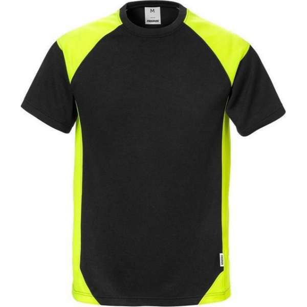 Fristads t-shirt 122396 zwart/fluorgeel Fristads t-shirt 122396 zwart/fluorgeel