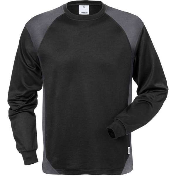 Fristads T-Shirt met Lange Mouwen 7071 THV-996-Zwart/Grijs-XL Fristads T-Shirt met Lange Mouwen 7071 THV-996-Zwart/Grijs-XL