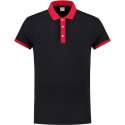 Tricorp Poloshirt bi-color fitted - Casual - 201002 - Navy-Rood - maat XS