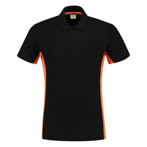 Tricorp poloshirt - 202002 bi-color - Zwart / Oranje- Maat S Tricorp poloshirt - 202002 bi-color - Zwart / Oranje- Maat S