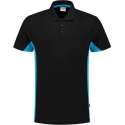Tricorp Poloshirt Bicolor Borstzak 202002 Zwart / Turquoise - Maat 5XL