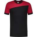 Tricorp T-shirt Bicolor Naden 102006 Zwart / Rood - Maat XL