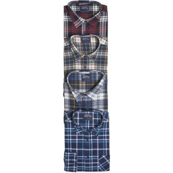 Ruitje van Flannel, lengte 85cm, maat 43/44, diverse kleuren Ruitje van Flannel, lengte 85cm, maat 43/44, diverse kleuren