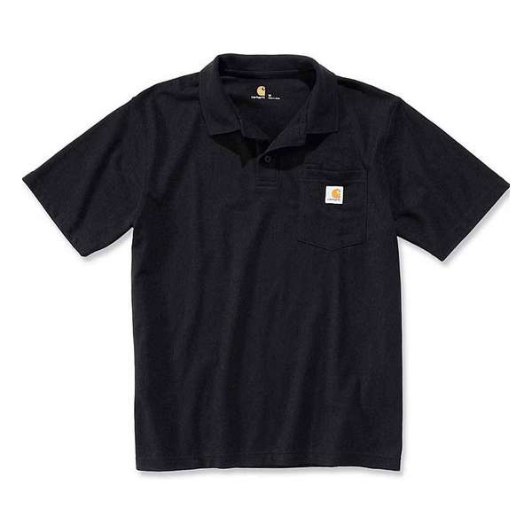 Carhartt Contractor's Work Pocket Black Polo Heren Carhartt Contractor's Work Pocket Black Polo Heren