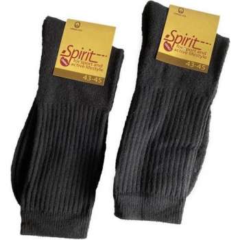 Socke|Sokken|Wandelsok|Werksokken|"Naadloze Sok"|Maat: 43/45|Kleur: Basic Zwart|4 Paar