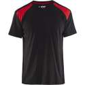 Blåkläder 3379-1042 T-shirt Bi-Colour Zwart/Rood maat 4XL