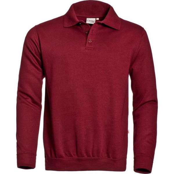 Santino Robin Polo Sweater lange mouw - Antraciet - S Santino Robin Polo Sweater lange mouw - Antraciet - S