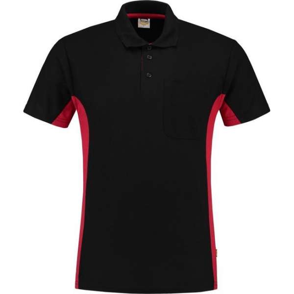 Tricorp poloshirt - 202002 bi-color - Zwart / Rood - Maat S Tricorp poloshirt - 202002 bi-color - Zwart / Rood - Maat S