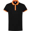 Tricorp polo bi-color fitted zwart-oranje PBF210 maat XL