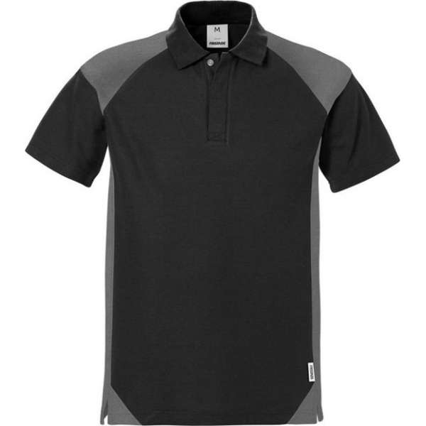 Fristads Poloshirt 7047 PHV-996-Zwart/Grijs-L Fristads Poloshirt 7047 PHV-996-Zwart/Grijs-L