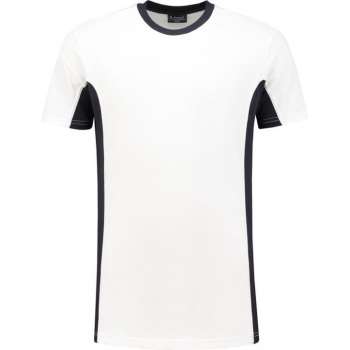 Workman T-Shirt Bi-Colour - 0401 wit / navy - Maat L
