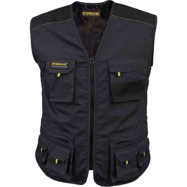 STØRVIK Zomer Bodywarmer Winddicht Heren Zwart - Maat S - PILAR STØRVIK Zomer Bodywarmer Winddicht Heren Zwart - Maat S - PILAR