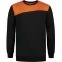 Tricorp Sweater Bicolor Naden 302013 Zwart / Oranje  - Maat 5XL