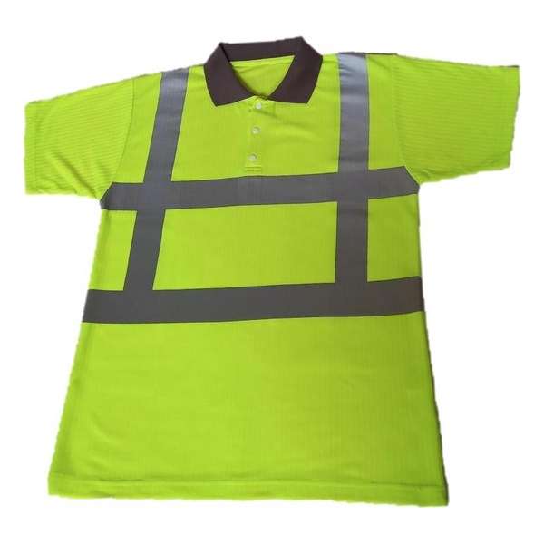 Polo RWS fluor geel korte mouw maat 4XL