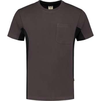 Tricorp T-shirt Bi-Color - Workwear - 102002 - Donkergrijs-Zwart - maat XL