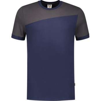 Tricorp T-shirt Bicolor Naden 102006 Ink / Donkergrijs - Maat 5XL