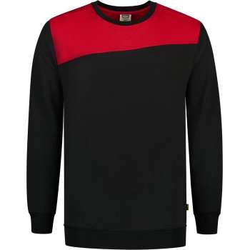 Tricorp Sweater Bicolor Naden 302013 Zwart / Rood - Maat 4XL