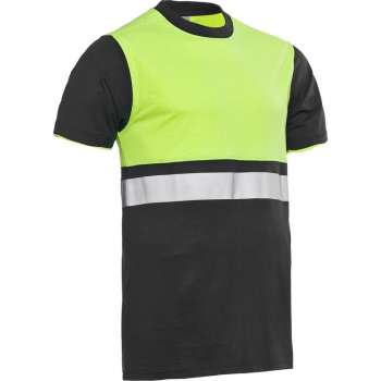 Santino Hivis t-shirt Hannover - 120149 - graphite / fluor geel - maat 3XL