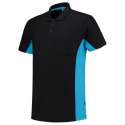 Tricorp Poloshirt Bicolor Borstzak 202002 Zwart / Turquoise - Maat S