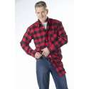 Flannelshirt, kleur zwart/rood geruit, maat 3XL