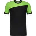 Tricorp T-shirt Bicolor Naden 102006 Zwart / Lime - Maat L