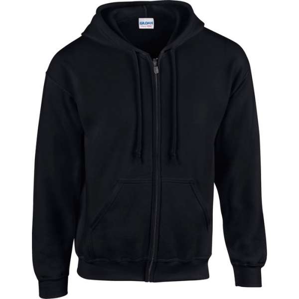 Gildan Hood Full Zip Heren Sweater Marineblauw XL Gildan Hood Full Zip Heren Sweater Marineblauw XL
