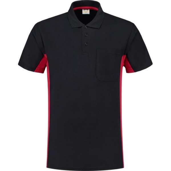 Tricorp Poloshirt Bi-Color - Workwear - 202002 - Navy-Rood - maat L