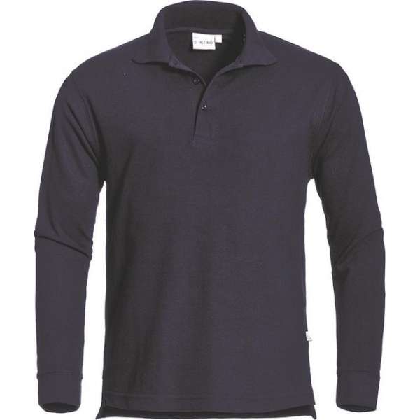 Santino Matt Polo-shirt lange mouwen - Blauw - XXXL Santino Matt Polo-shirt lange mouwen - Blauw - XXXL