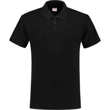 Tricorp Poloshirt borstzak - Casual - 201011 - Zwart - maat 7XL