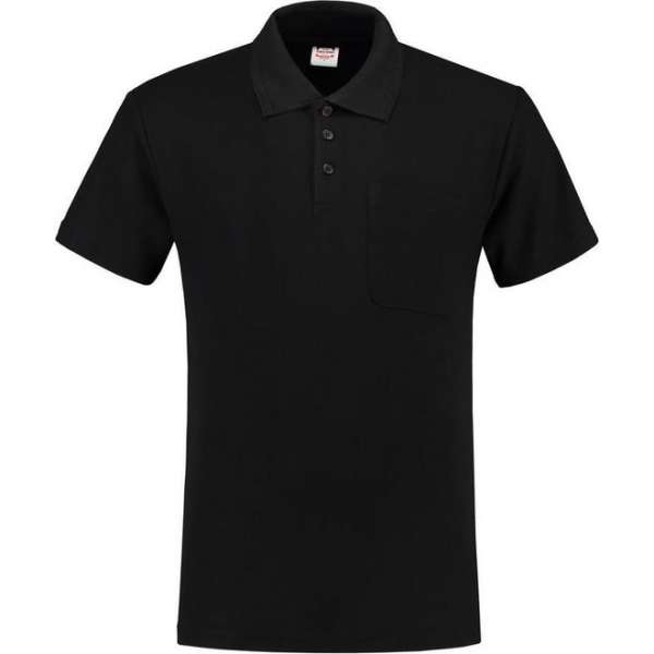 Tricorp Poloshirt borstzak - Casual - 201011 - Zwart - maat 7XL