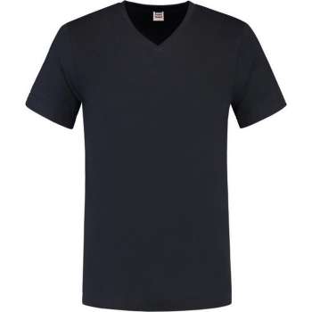 Tricorp T-shirt V-hals fitted - Casual - 101005 - Navy - maat XS