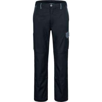 Broek met tailleband, zwart/grijs, maat 50