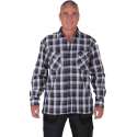 STØRVIK Houthakkersblouse Katoen Lange mouw Heren D7 Donkerblauw Geel - Maat 3XL - EGERSUND